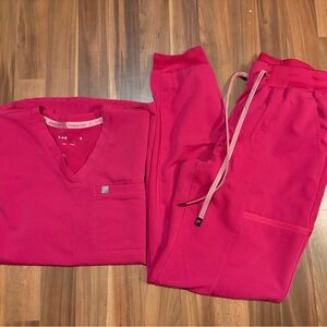 Fabletics Hibiscus Pink Scrubs